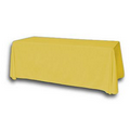 8' Blank Solid Color Polyester Table Throw - Lemon